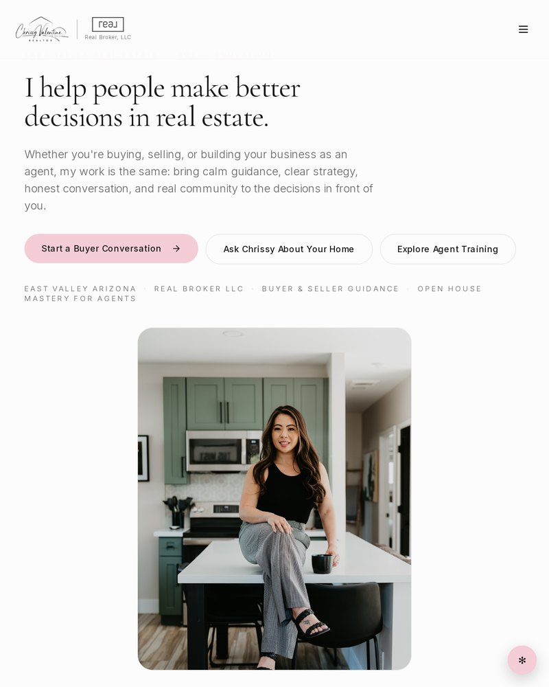 Chrissy Valentine real estate website built by MetaKona