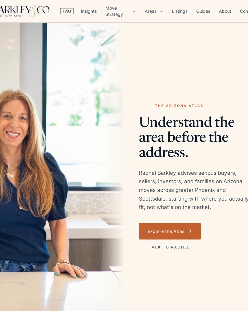 Rachel Barkley real estate website built by MetaKona